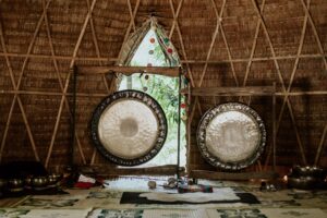 Two large Gongs 
